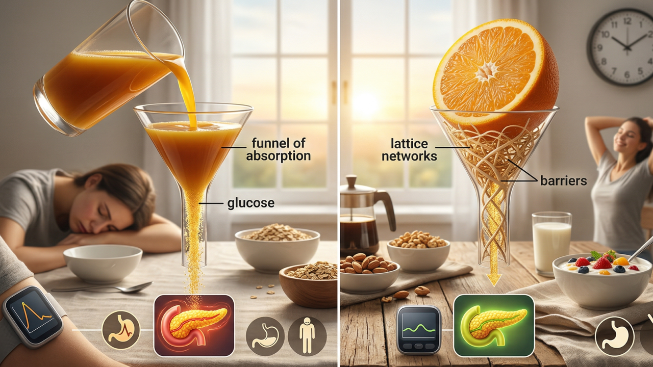 Nutricionista explica: “Seu café da manhã não precisa de suco de laranja, precisa de controle glicêmico”