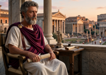 Citação do dia do imperador romano Marco Aurélio: “A felicidade da sua vida depende da qualidade dos seus pensamentos.”