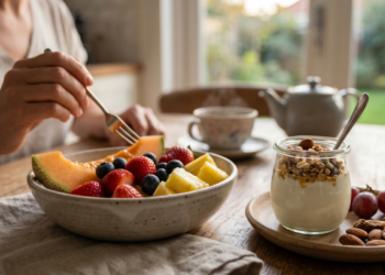 Nutricionista explica: o problema do lanche da tarde não é a fruta, é a combinação com ultraprocessados açucarados