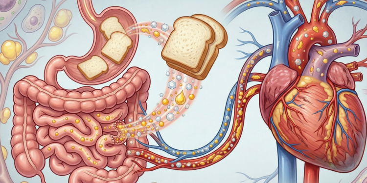O que o pão branco faz no intestino e na saúde cardiovascular