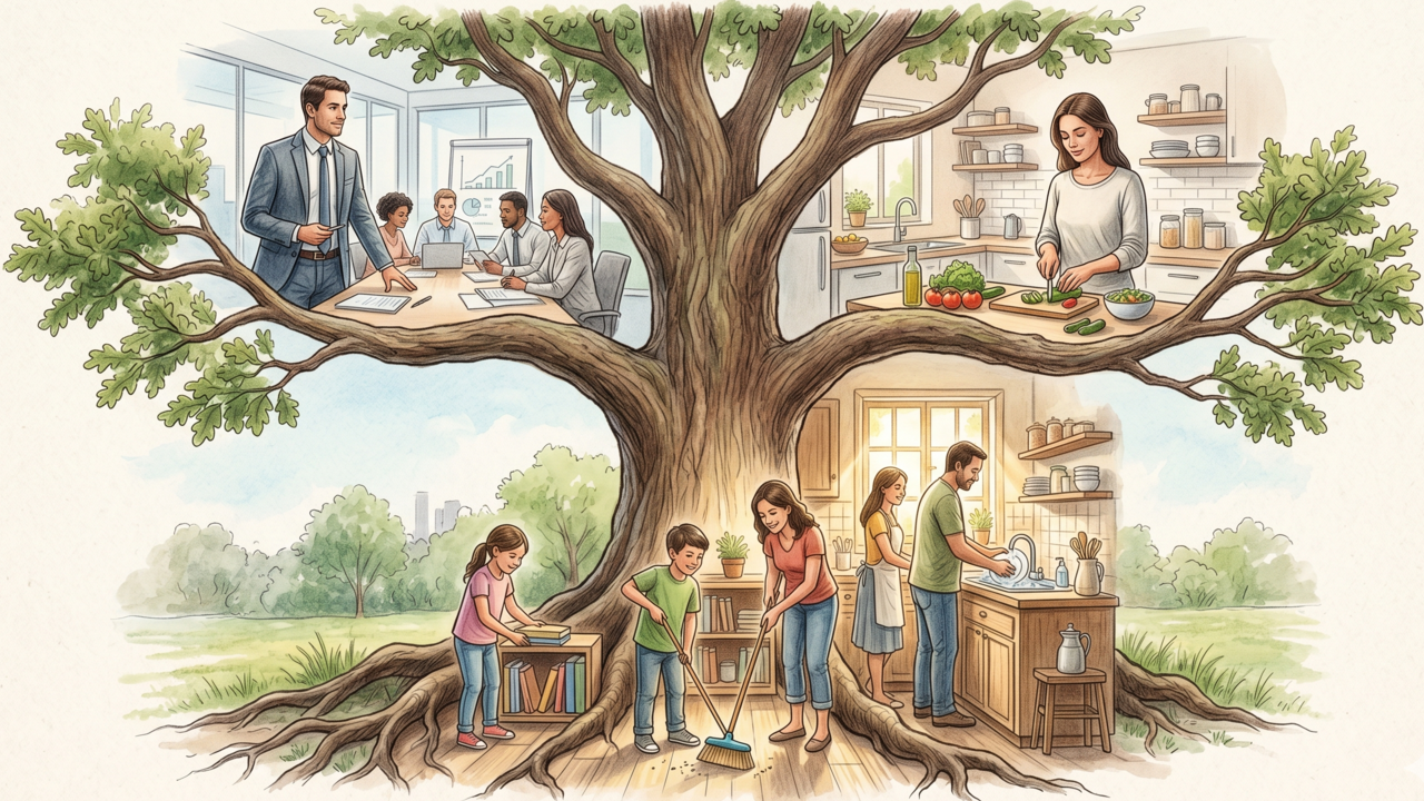 Estudos mostram que crianças que tinham tarefas domésticas estavam desenvolvendo maior senso de responsabilidade