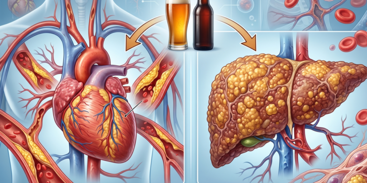 O que a cerveja faz na saúde cardiovascular e no fígado