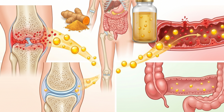 O que a cúrcuma faz no intestino e nas articulações após os 40 anos