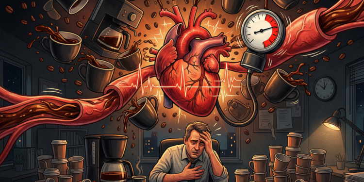 O que acontece com a pressão arterial e o coração de quem toma café em excesso todos os dias