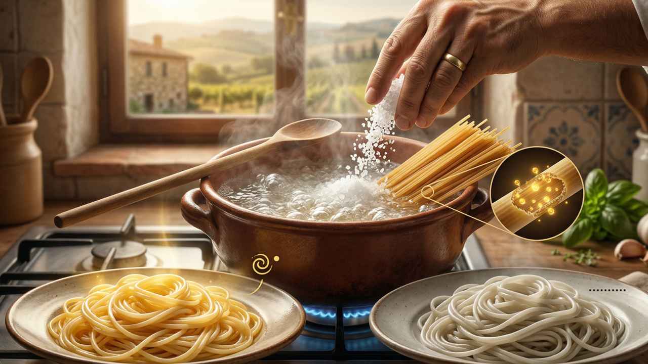 Chefs italianos revelam, para deixar a massa mais saborosa e soltinha, o segredo é adicionar sal na água na medida certa