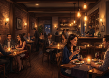 Por que restaurantes usam iluminação baixa à noite? O motivo vai muito além da estética