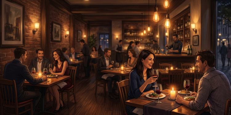 Por que restaurantes usam iluminação baixa à noite? O motivo vai muito além da estética