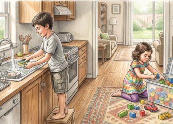 Estudos mostram que crianças que tinham tarefas domésticas estavam desenvolvendo maior senso de responsabilidade