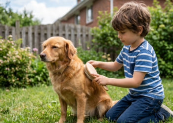 Estudos mostram que crianças que crescem com pets podem aprender mais cedo sobre cuidado e responsabilidade
