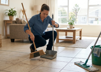 Poucas pessoas sabem por que é melhor varrer a casa antes de passar pano em dias secos