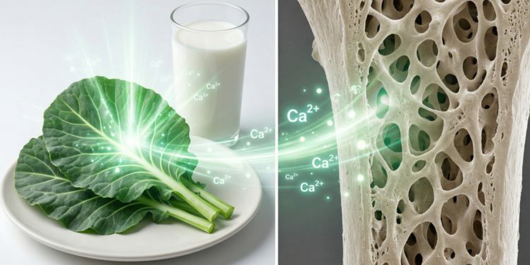 A folha verde que tem mais cálcio que o leite e pode ajudar a prevenir a osteoporose