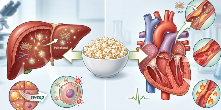 O que a pipoca do cinema faz no fígado e na saúde cardiovascular