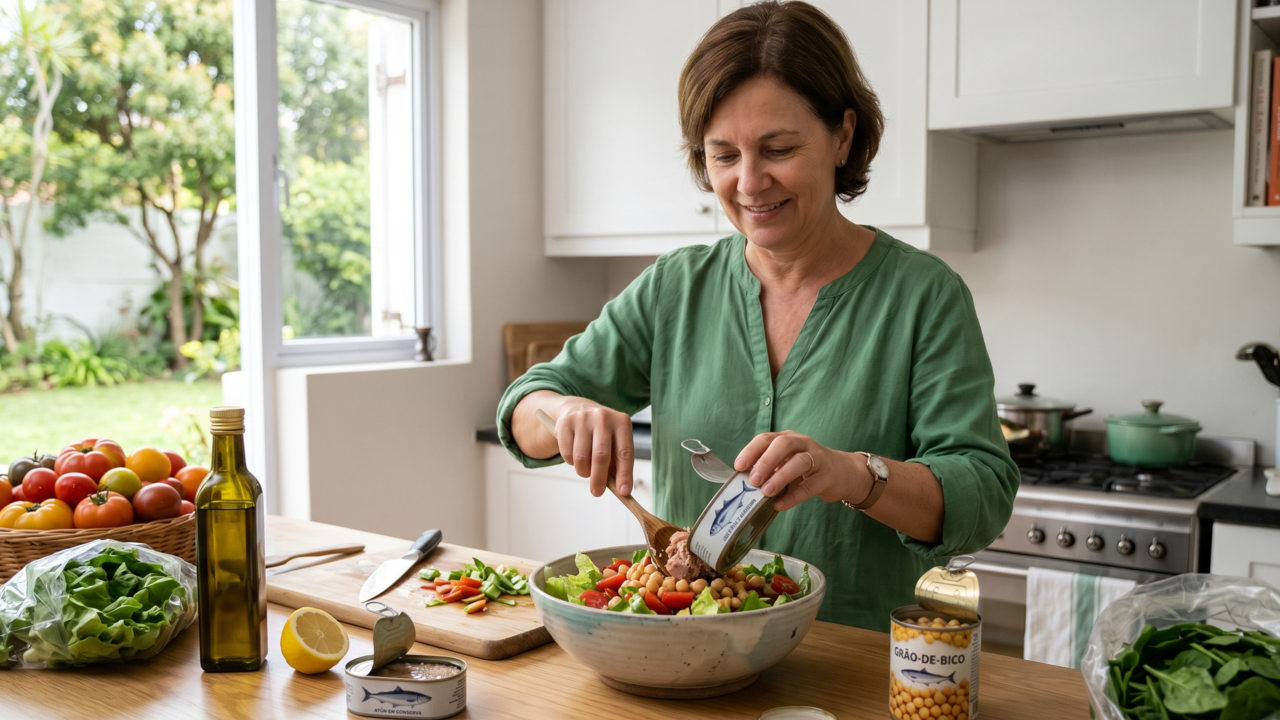 Fontes de proteína fáceis de guardar em casa para montar refeições que sustentam mais
