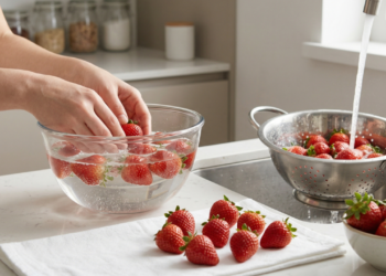 Como lavar morangos para remover agrotóxicos e bactérias do jeito certo