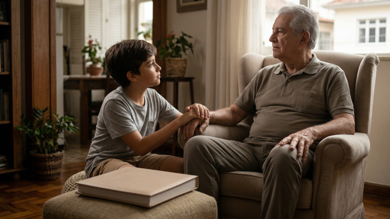 Os avós vão embora devagar — primeiro nas rotinas, depois nas lembranças, e um dia só ficam nas histórias