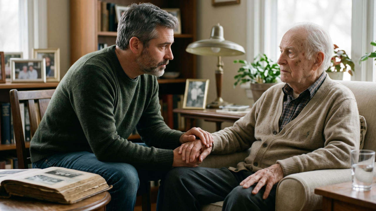 Muita gente não percebe que quem virou cuidador dos pais na vida adulta está vivendo dois lutos ao mesmo tempo, o da autonomia que acabou e o da infância que não volta