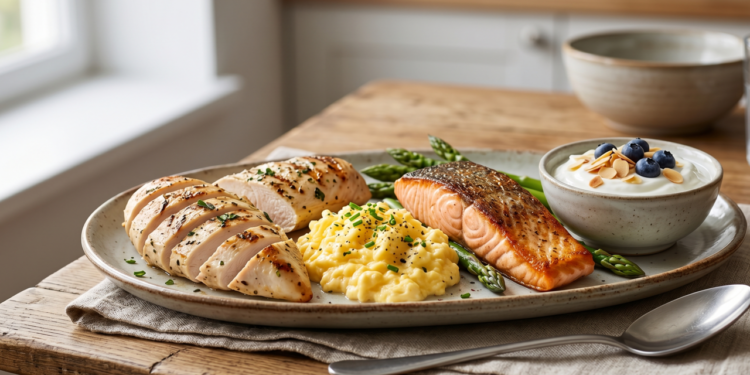 As 4 fontes de proteína de alta qualidade para mulheres acima de 50 anos que ajudam na massa muscular