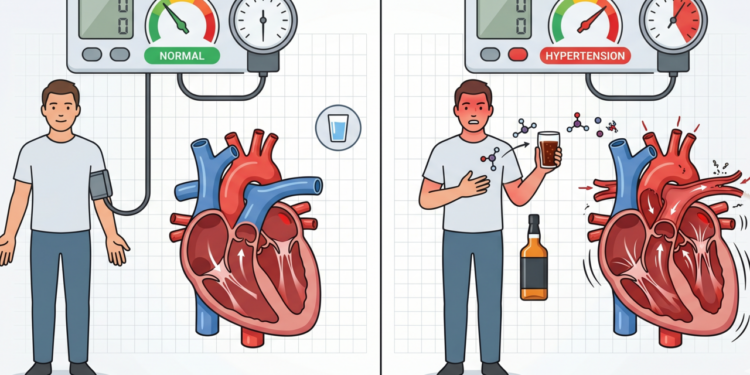 O que o álcool faz no seu coração e na sua pressão