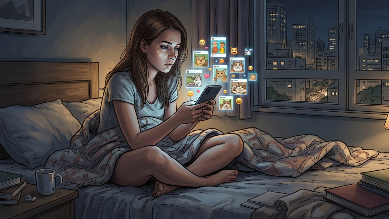 Nem todo mundo que manda memes o dia inteiro está apenas brincando. Alguns usam o humor como a forma mais segura de continuar presentes sem precisar dizer que estão se sentindo sozinhos