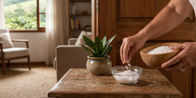 Poucos sabem como usar sal grosso para limpar energias negativas da casa