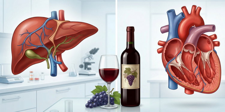 O que o vinho faz no fígado e na saúde cardiovascular