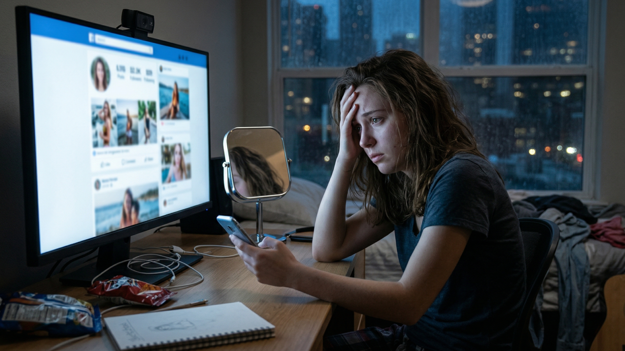 Estudos mostram que jovens que passam menos tempo em redes sociais apresentam níveis mais altos de autoestima e bem-estar