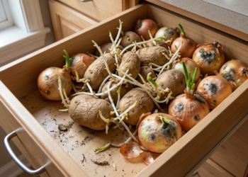 Por que você nunca deve guardar batatas junto com cebolas na mesma gaveta
