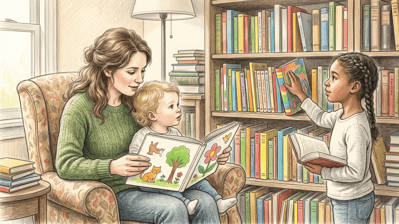 Estudos mostram que crianças que liam com os pais antes de dormir estavam ampliando mais rápido o vocabulário