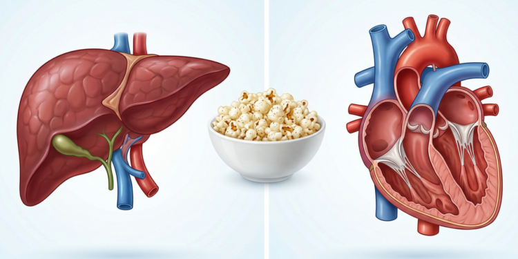 O que o milho de pipoca faz no fígado e na saúde cardiovascular
