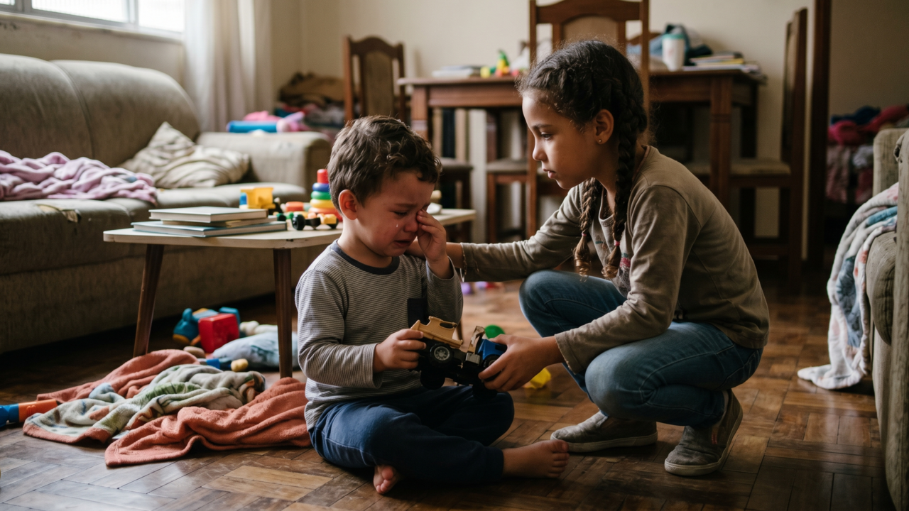 Estudos revelam que crianças que cuidavam dos outros cedo não perderam a infância, elas desenvolveram empatia acima da média