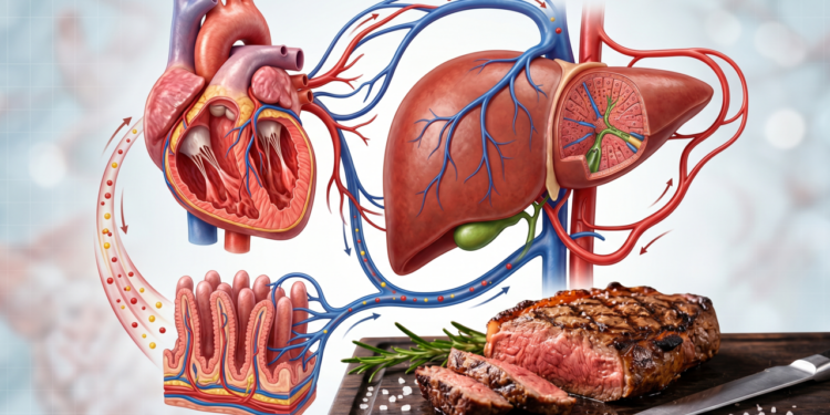 O que a carne de churrasco faz no fígado e na saúde cardiovascular