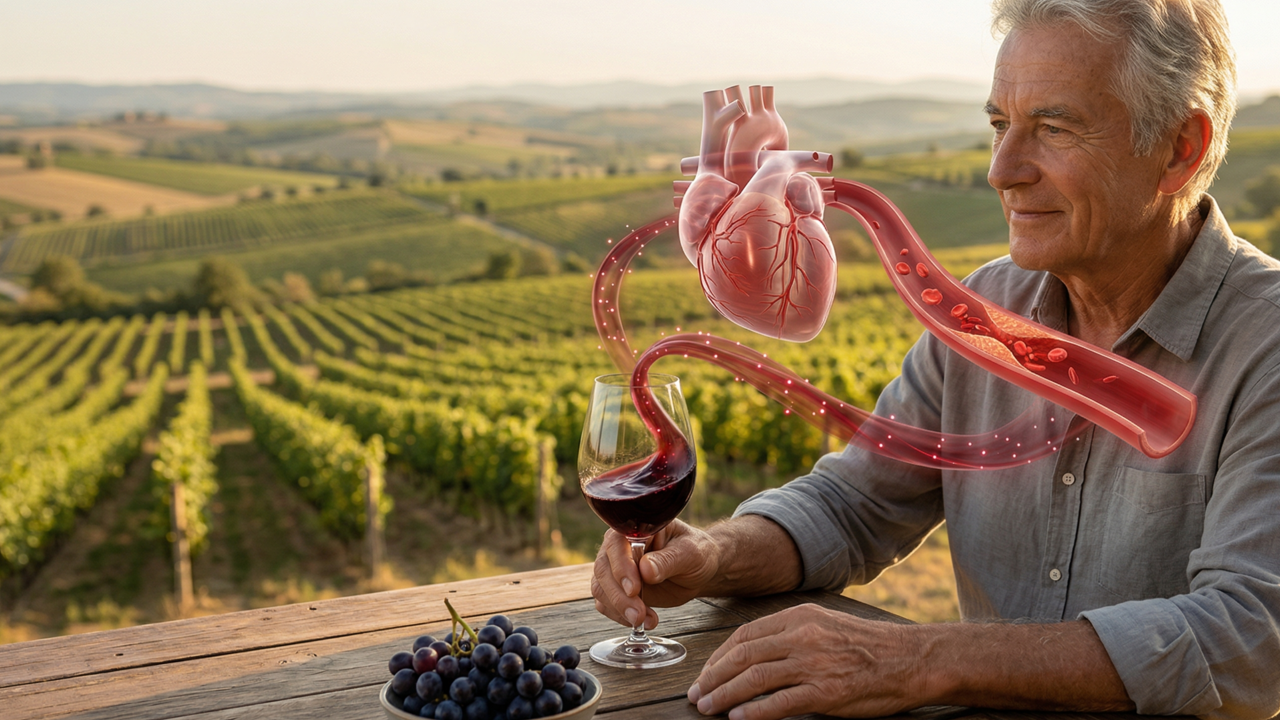 O que o vinho faz no coração e no envelhecimento celular