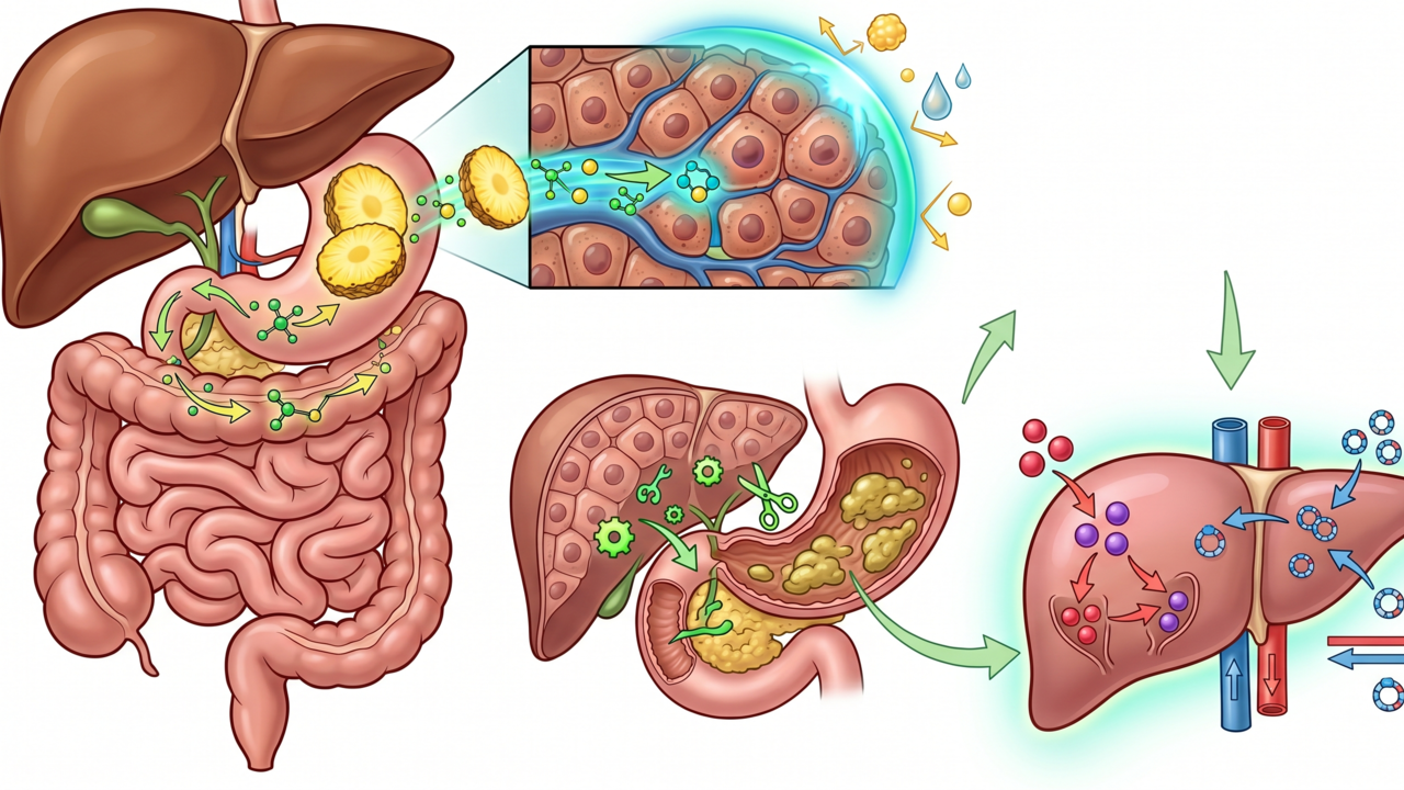O que o abacaxi faz no fígado e na saúde cardiovascular