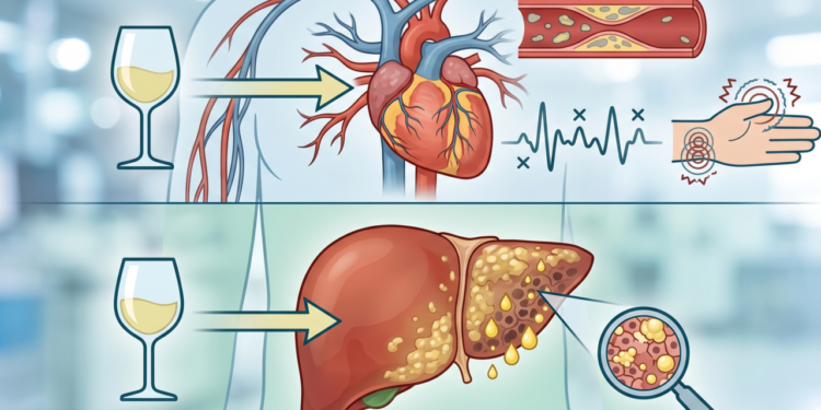 O efeito do vinho branco no fígado e na saúde cardiovascular dos adolescentes