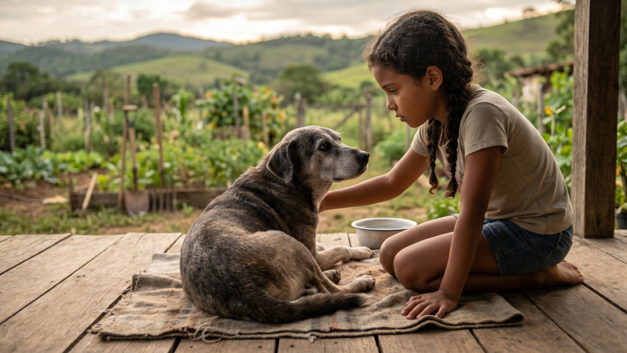 Pesquisas sugerem que crianças que vivem com animais podem se tornar mais sensíveis às necessidades dos outros