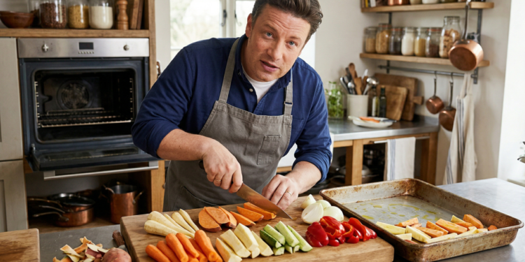 Jamie Oliver explica, legumes mais saborosos no forno não precisam de mais tempero, mas da forma certa de corte antes de assar