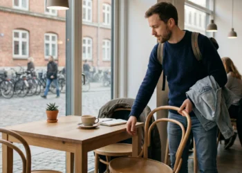 A psicologia sugere que as pessoas que empurram a cadeira de volta quando saem de uma mesa não estão sendo educadas