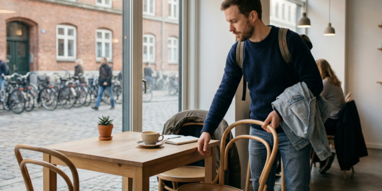 A psicologia sugere que as pessoas que empurram a cadeira de volta quando saem de uma mesa não estão sendo educadas