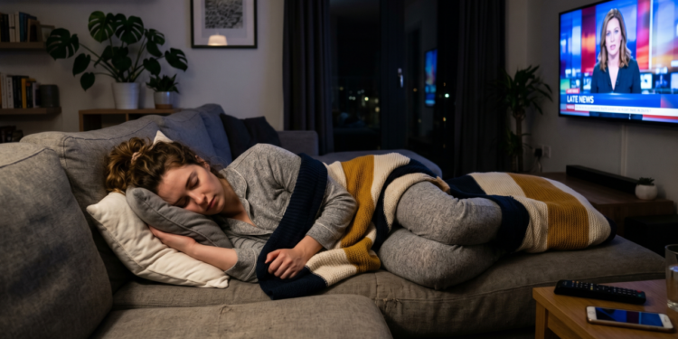 Qual é o significado de dormir com a televisão ligada