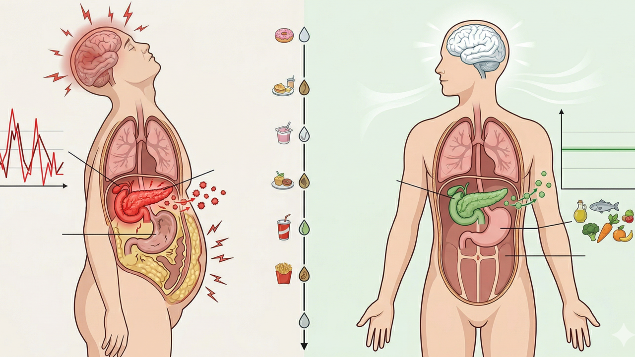 Reduzir o açúcar na alimentação ajuda muito na saúde, mas o benefício real só aparece se a redução for consistente por pelo menos 7 dias seguidos