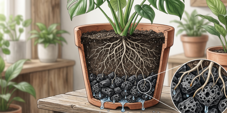 Poucos sabem por que colocam carvão no fundo do vaso e para que isso pode ajudar