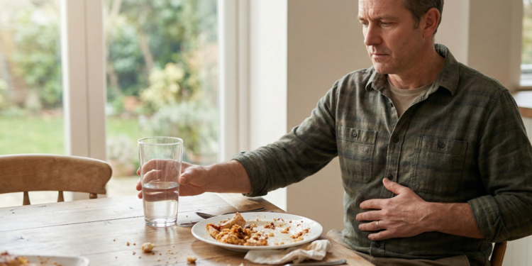 O que acontece ao beber água logo após as refeições