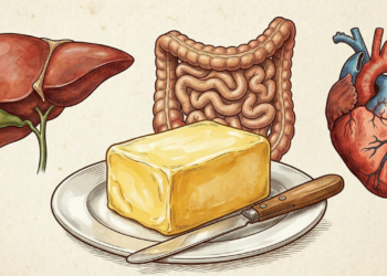O que a manteiga faz no fígado, intestino e na saúde cardiovascular