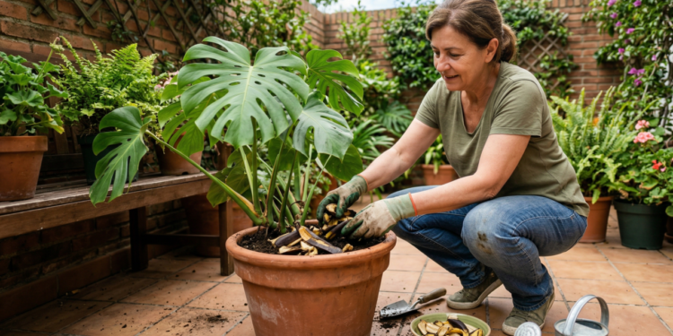Poucos sabem por que colocar casca de banana no vaso pode transformar suas plantas