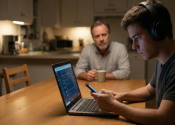 Há pais que não entendem o silêncio dos filhos, e não é distância, é uma geração que aprendeu a lidar com emoções em isolamento