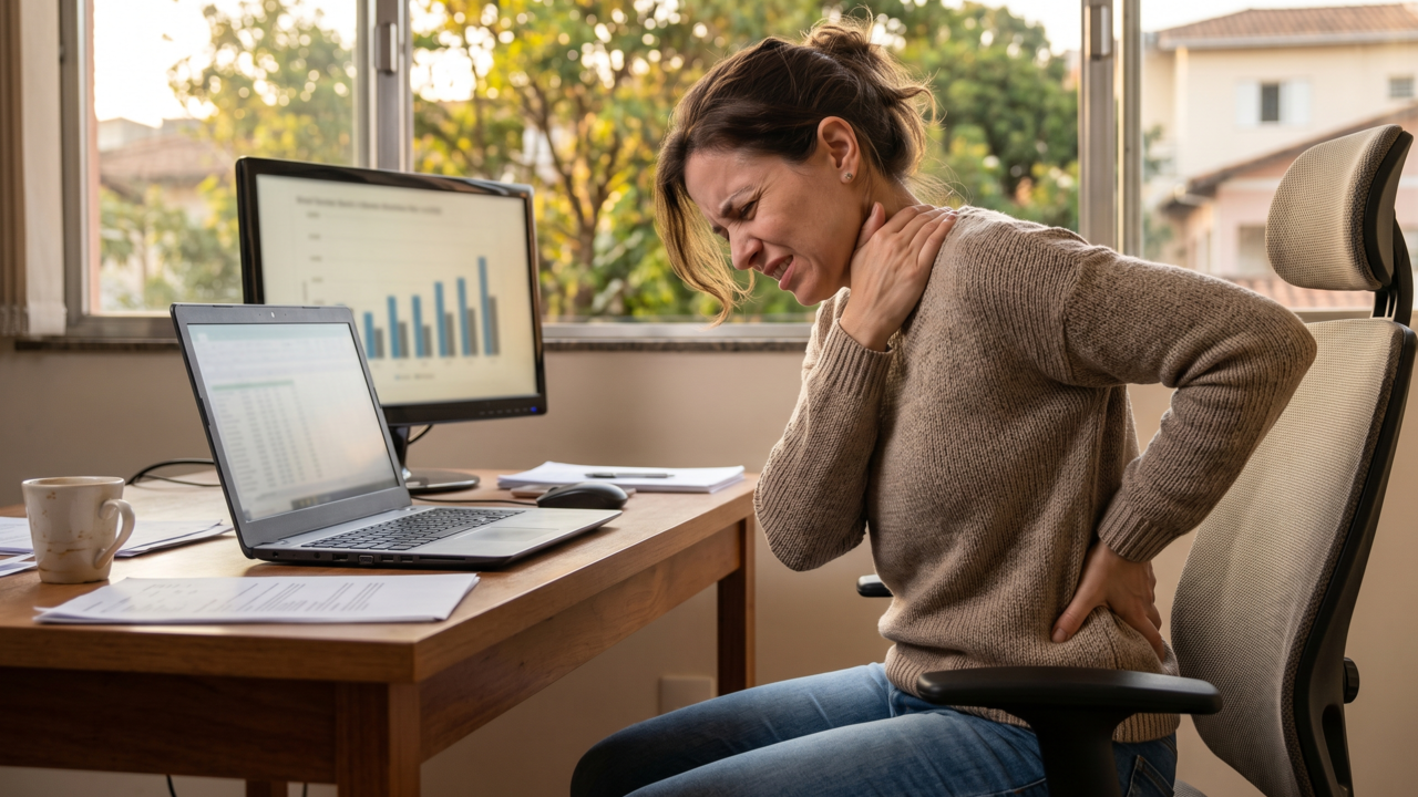 Os movimentos que mais ajudam quem passa o dia sentado a destravar o corpo e sentir menos peso nas costas ao longo da rotina