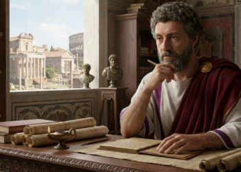 Frase de hoje, Marco Aurélio: “A felicidade da sua vida depende da qualidade dos seus pensamentos.”