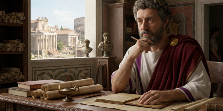 Frase de hoje, Marco Aurélio: “A felicidade da sua vida depende da qualidade dos seus pensamentos.”