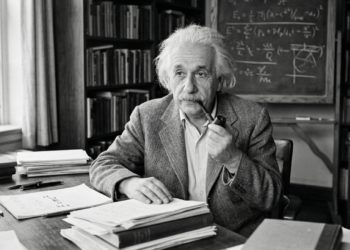 Reflexão de Albert Einstein: “A verdadeira inteligência aparece quando você aprende a ficar em silêncio.”