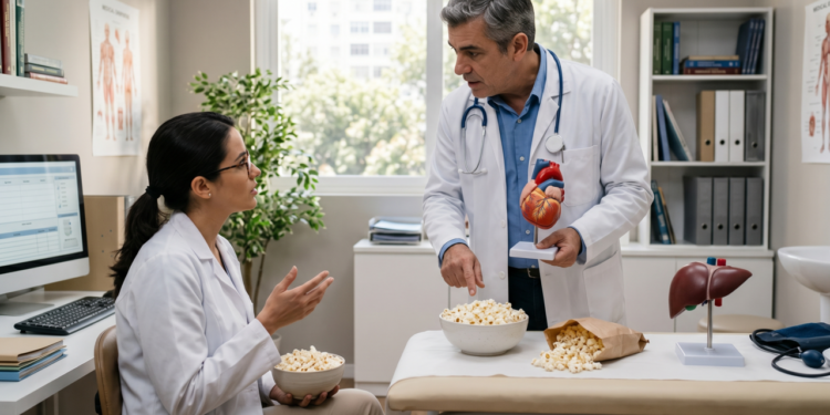 Médicos explicam o que muda entre a pipoca caseira e a de micro-ondas para o coração e o fígado